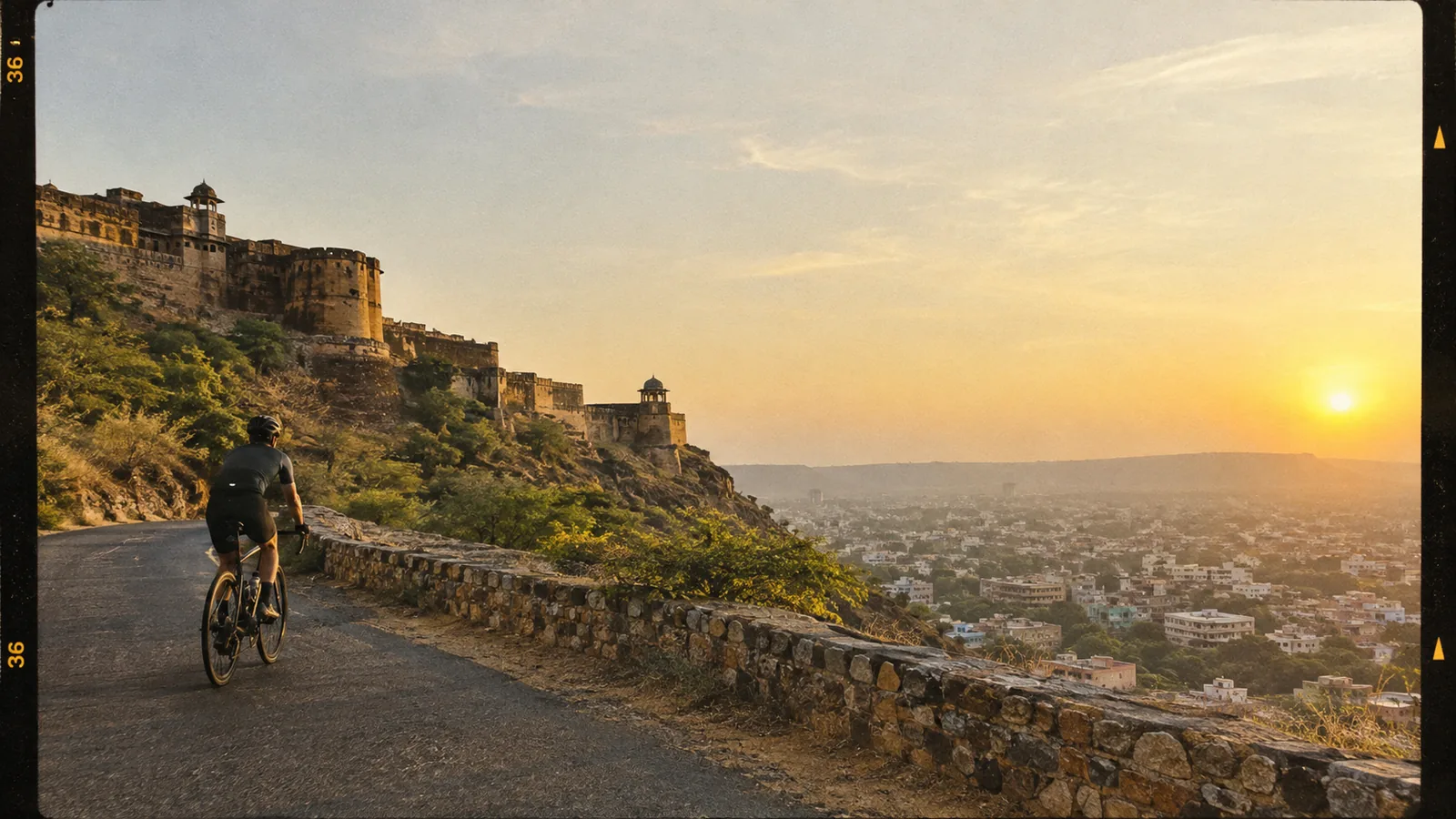 Ciclismo al amanecer y visitas tempranas al Fuerte Nahargarh